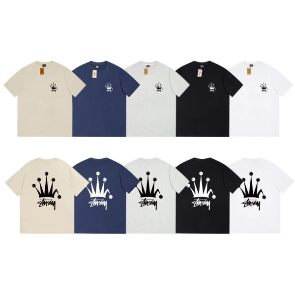 Stussy Crown Printed Crew Short Sleeve T-Shirt