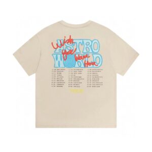 TravisScott CactusJack Astroworld Letter Lightning Foam Printed Short Sleeve T-Shirt