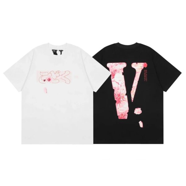 VLONE High Quality Cherry Blossom Big V Short Sleeve - 图片 2
