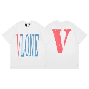 VLONE high quality blue and red big V short sleeves