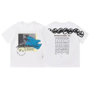 TravisScott Cactus JackxFragment Design Co-Branded Logo Letter Bubble T-Shirt