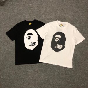 BAPE Ape Head Co-Branded NB Alphabet Printed Short Sleeve T-Shirt Monogrammed Back