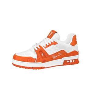Louis Vuitton trainer sneakers orange