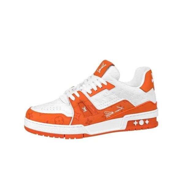 Louis Vuitton trainer sneakers orange