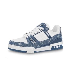 Louis Vuitton trainer sneakers White Blue