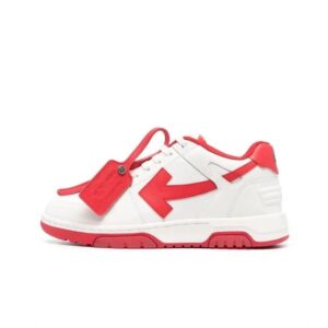 off-whtitle Arrowhead Symbol Vintage Sneakers  White-White Red