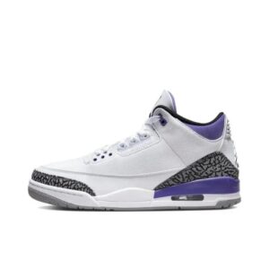 AIR Jordan 3 Retro Hiroshi Fujiwara Lightning Basketball Shoes White purple