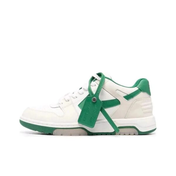off-whtitle Arrowhead Symbol Vintage Sneakers  White-White Green