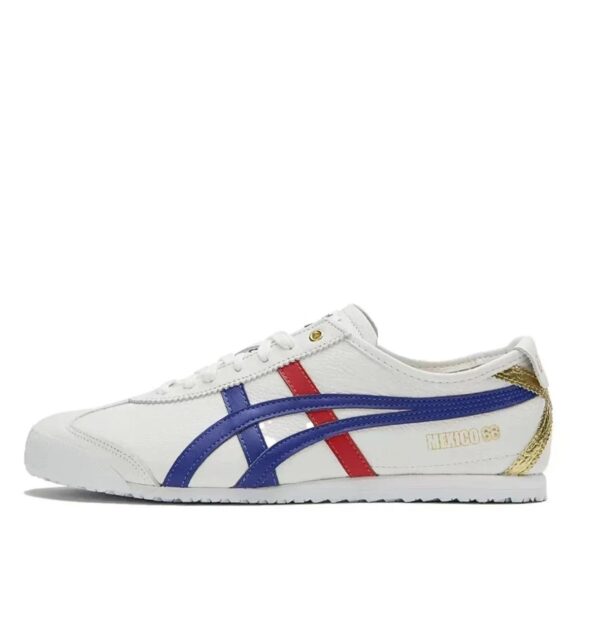 Onitsuka Tiger EspadrillesWhite Blue Red Gold Label-Original Shoe Quality Genuine Leather