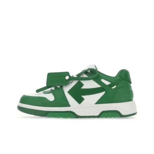 off-whtitle Arrowhead Symbol Vintage Sneakers  White-Green
