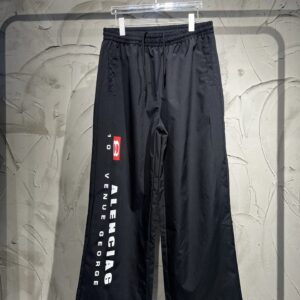 Balenciaga 25SS 82 Triple Patchwork Red Double Ring Print Pants