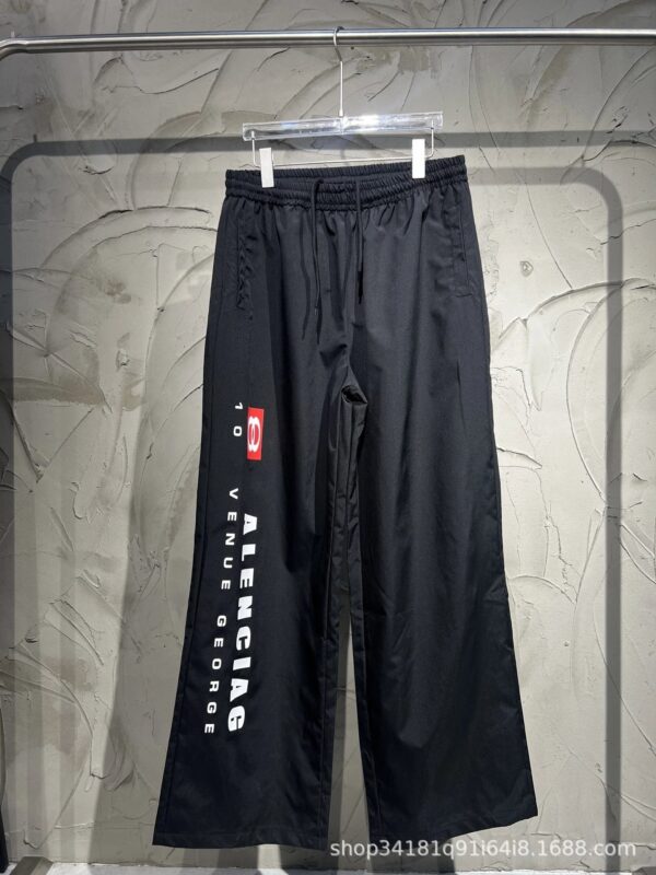 Balenciaga 25SS 82 Triple Patchwork Red Double Ring Print Pants