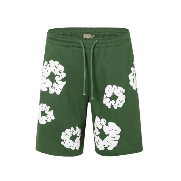DENIM TEARS Foam Printed High Street Shorts Green - 图片 2