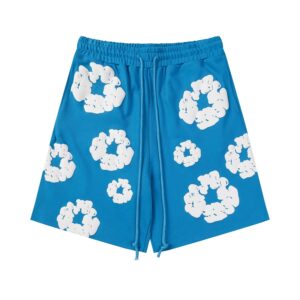 DENIM TEARS Foam Printed High Street Shorts Sky Blue