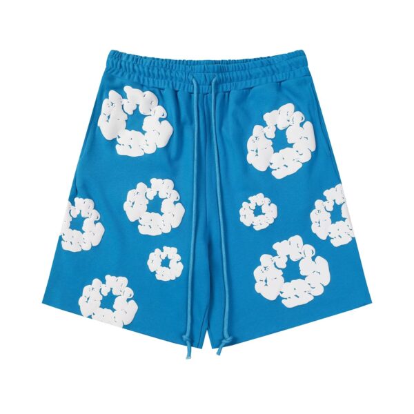 DENIM TEARS Foam Printed High Street Shorts Sky Blue