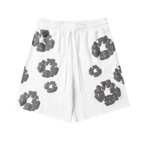 DENIM TEARS Foam Printed High Street Shorts White Gray