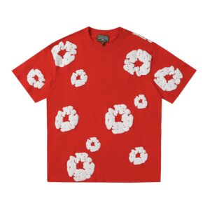 DENIM TEARS Foam Printed High Street Short Sleeve Red