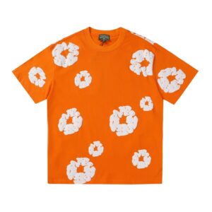 DENIM TEARS Foam Print High Street Short Sleeve Orange