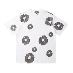 DENIM TEARS Foam Printed High Street Short Sleeve-White Gray