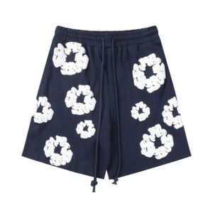 DENIM TEARS Foam Printed High Street Shorts Dark Blue