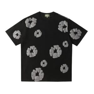 DENIM TEARS Foam Print High Street Short Sleeve Black Gray