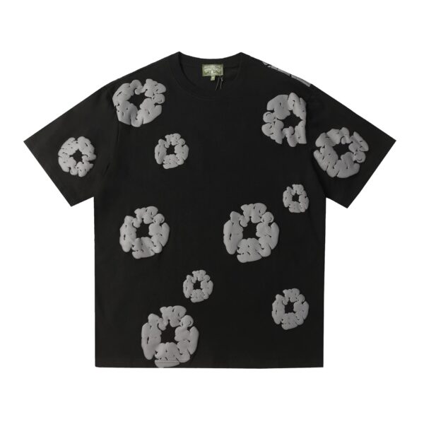 DENIM TEARS Foam Print High Street Short Sleeve Black Gray