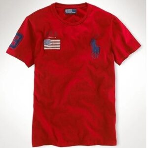 PoloRalphLauren American flag big horse label short sleeve men's T-shirt
