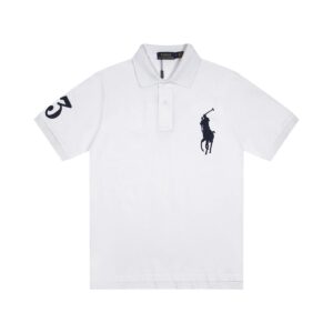 Ralph Lauren Henley Collar Horse Label T-Shirt White