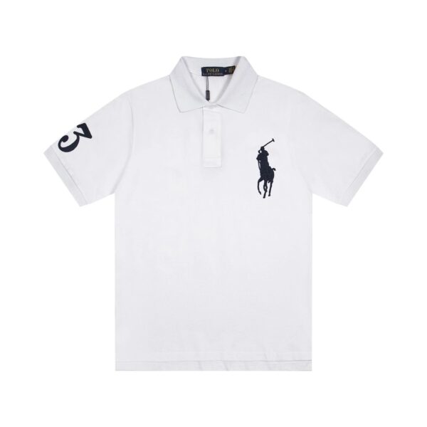 Ralph Lauren Henley Collar Horse Label T-Shirt White