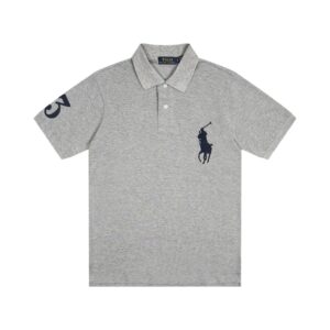 Ralph Lauren Henley Collar T-Shirt Gray