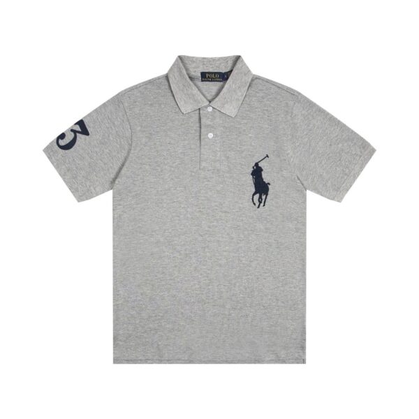 Ralph Lauren Henley Collar T-Shirt Gray