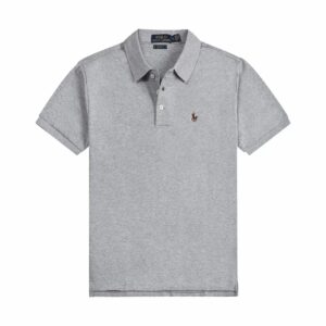Ralph Lauren Henley Collar Embroidered Logo T-Shirtgrey