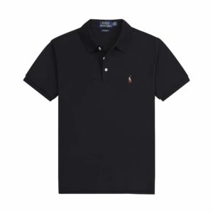 Ralph Lauren Henley Collar Embroidered Logo T-Shirtblack