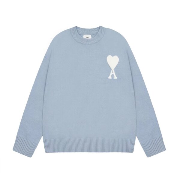 Ami  Big Heart Classic Jacquard Sweater