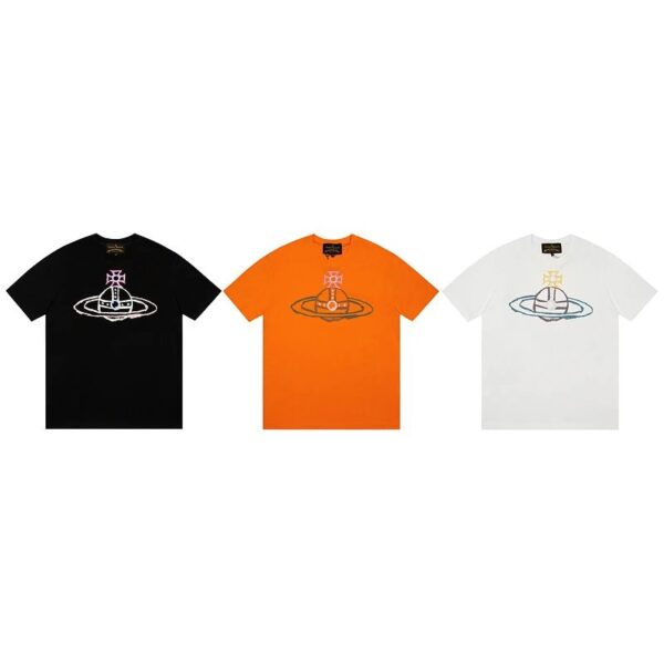 Vivienne Westwood Cotton Short Sleeve T-Shirt UFO Planet Colors