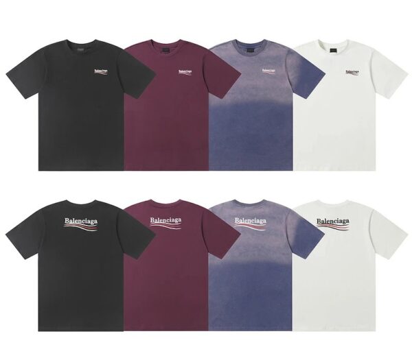 Balenciaga T-shirt Coca-Cola printed wave logo gradient color
