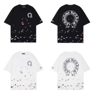 ChromeHearts T-shirt ink color printing horseshoe print logo