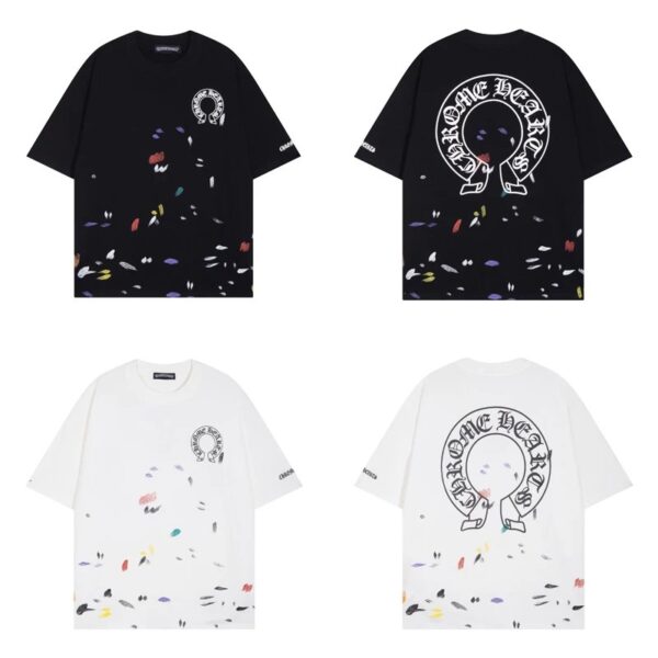 ChromeHearts T-shirt ink color printing horseshoe print logo