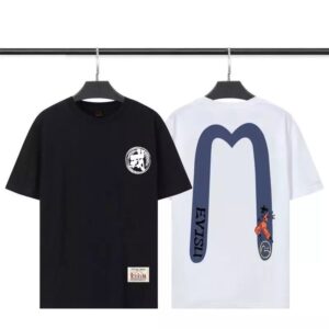 EVISU cotton T-shirt short sleeve T-shirt dragon ball Goku big M letters logo