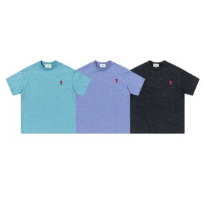 Ami cotton short-sleeved T-shirt splash ink star time