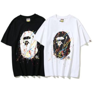 bape cotton T-shirt with large ink print logo