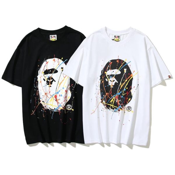 bape cotton T-shirt with large ink print logo