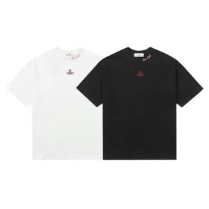 Vivienne Westwood cotton T-shirt embroidered planet small logo