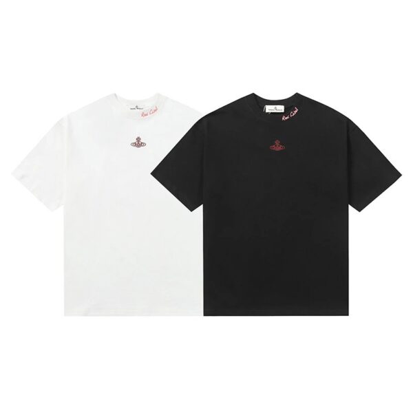 Vivienne Westwood cotton T-shirt embroidered planet small logo