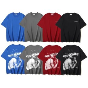 OFF-WHITE cotton T-shirt Bacchus portrait logo