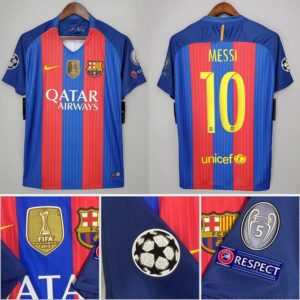 1617 Barcelona Home No. 10 Messi Champions League Edition