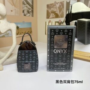 MCM Black Leather Perfume & Matching Bag Set