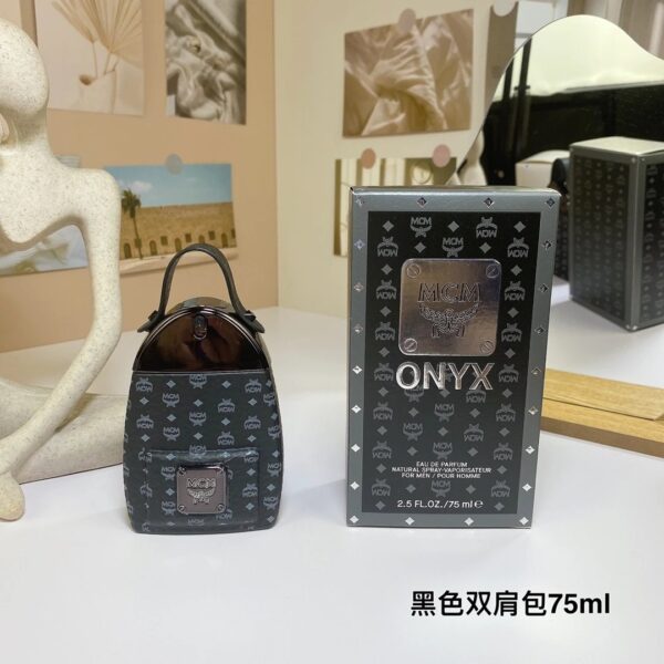 MCM Black Leather Perfume & Matching Bag Set