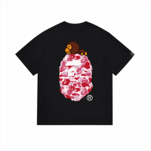 bape Monkey Camouflage Short Sleeve Black powder camouflage