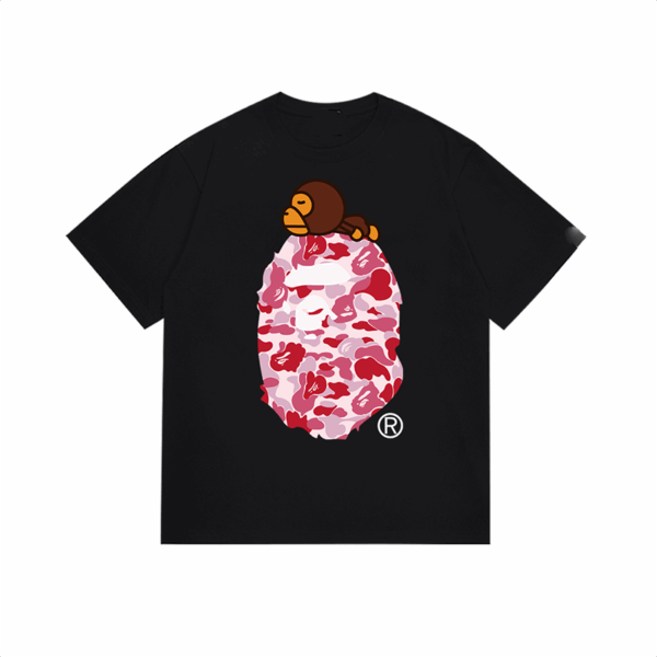 bape Monkey Camouflage Short Sleeve Black powder camouflage